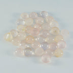 Rose Quartz 10PC Tiny 5x5 MM Round Cabochon Pink Polished semi Precious Loose Gems