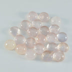 Rose Quartz 1PC Tiny 6x6 MM Round Cabochon Pink Splendid semi Precious Loose Gemstone