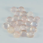 Rose Quartz 1PC Small 7x7 MM Round Cabochon Pink Luster semi Precious Loose Gemstones