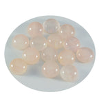 Rose Quartz 1PC Small 8x8 MM Round Cabochon Pink Lustrous semi Precious Semi Precious Gemstone