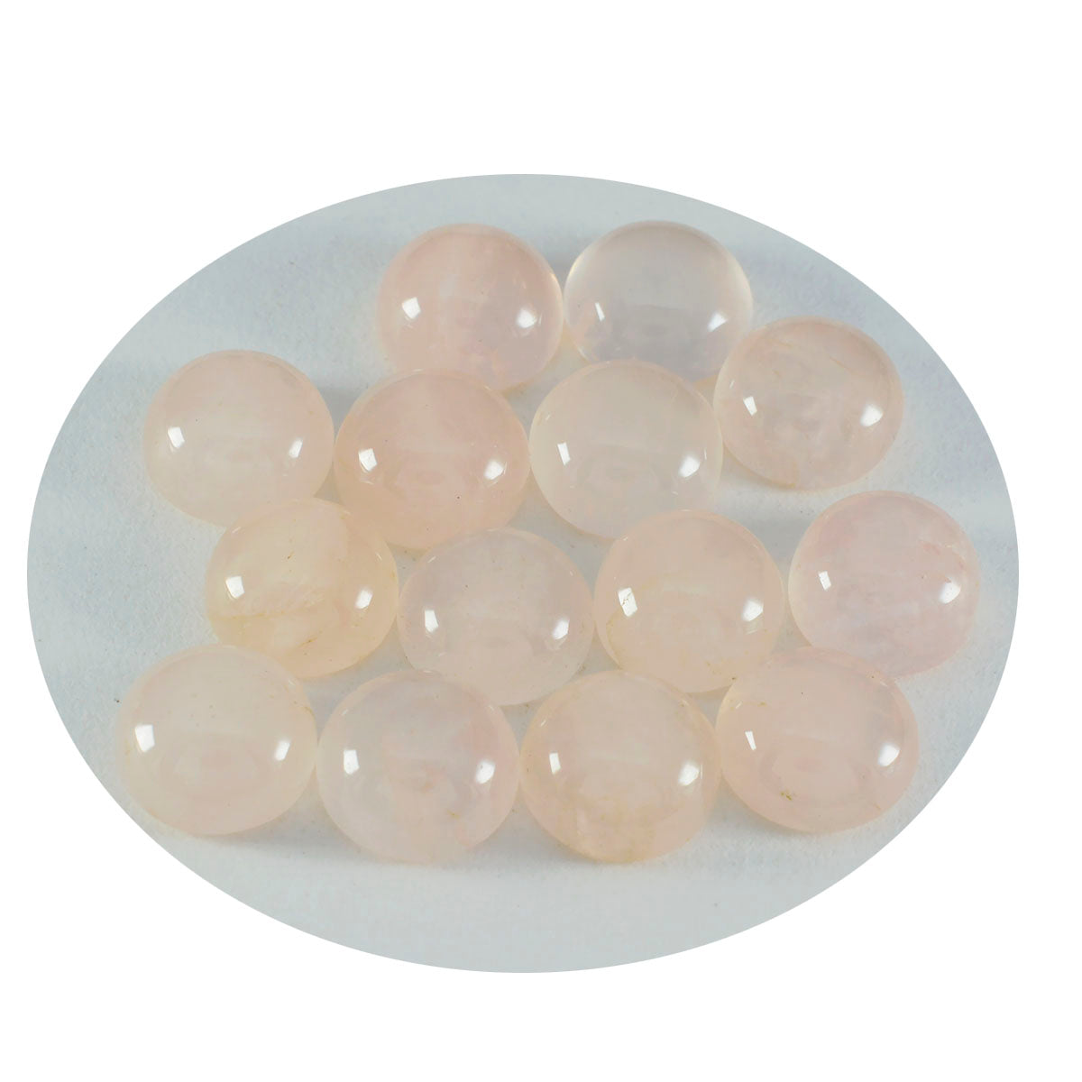 Rose Quartz 1PC Medium 9x9 MM Round Cabochon Pink Shine semi Precious Precious Gemstone Image secondaire du produit
