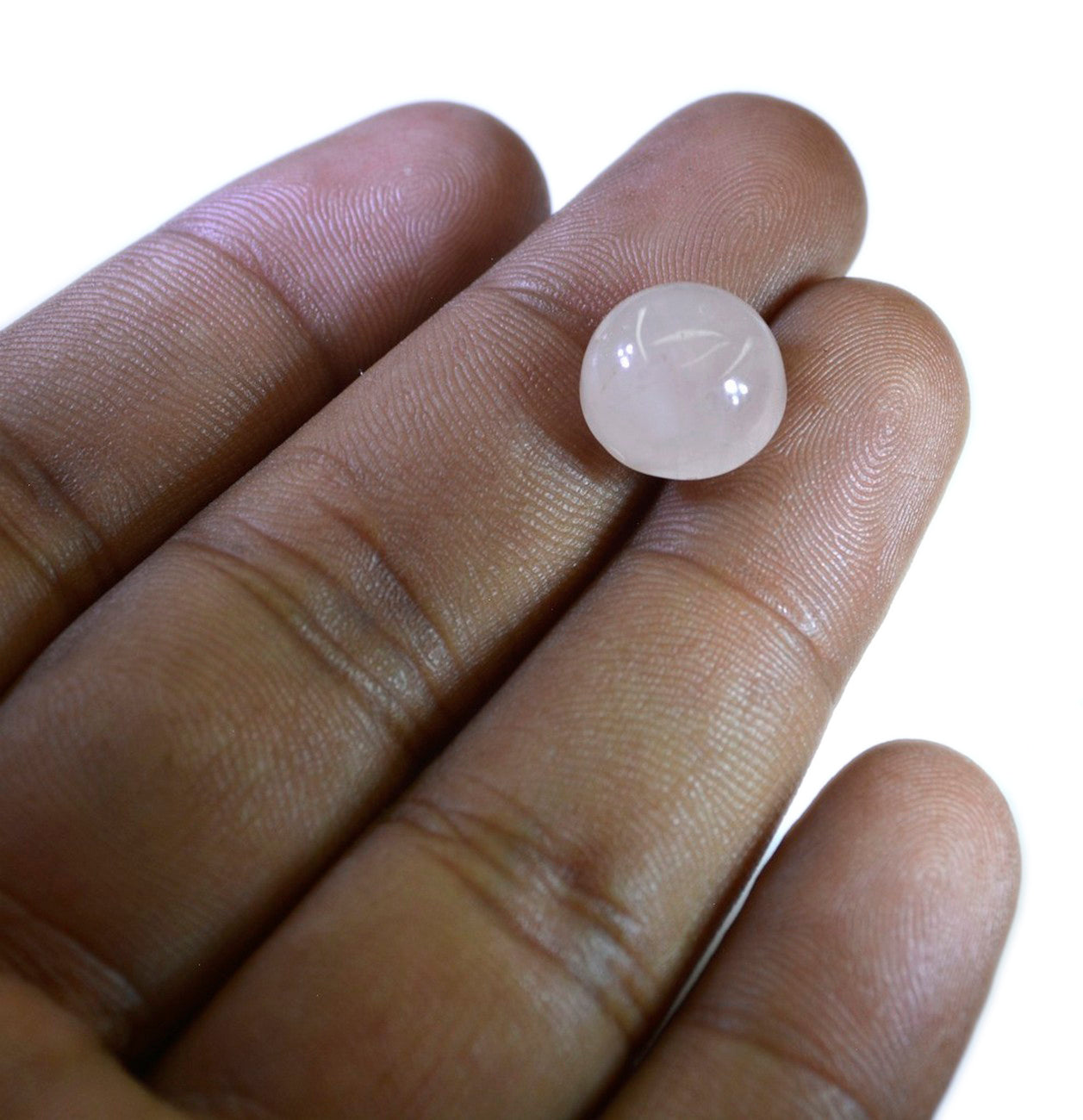 Rose Quartz 1PC Large 11x11 MM Round Cabochon Pink High Quality semi Precious Loose Gems