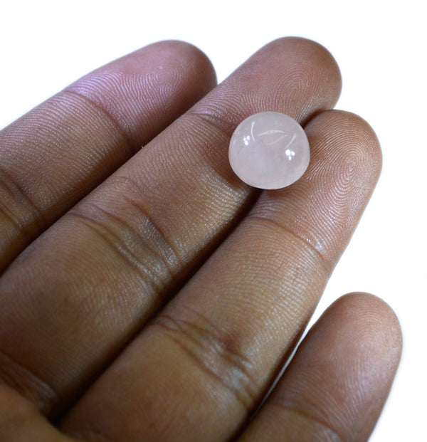 Rosenquarz 1PC Großer 11x11 MM Runder Cabochon Rosa Hochwertige Halbedelsteine Lose Edelsteine