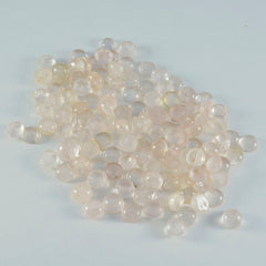 Rose Quartz 10PC Tiny 3x3 MM Round Cabochon Pink Brilliant semi Precious Precious Gemstone