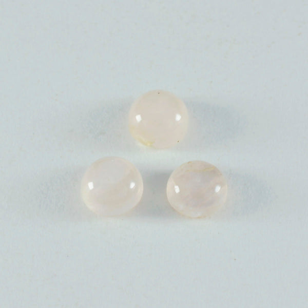 Rose Quartz 10PC Tiny 4x4 MM Round Cabochon Pink Sparkling semi Precious Gems