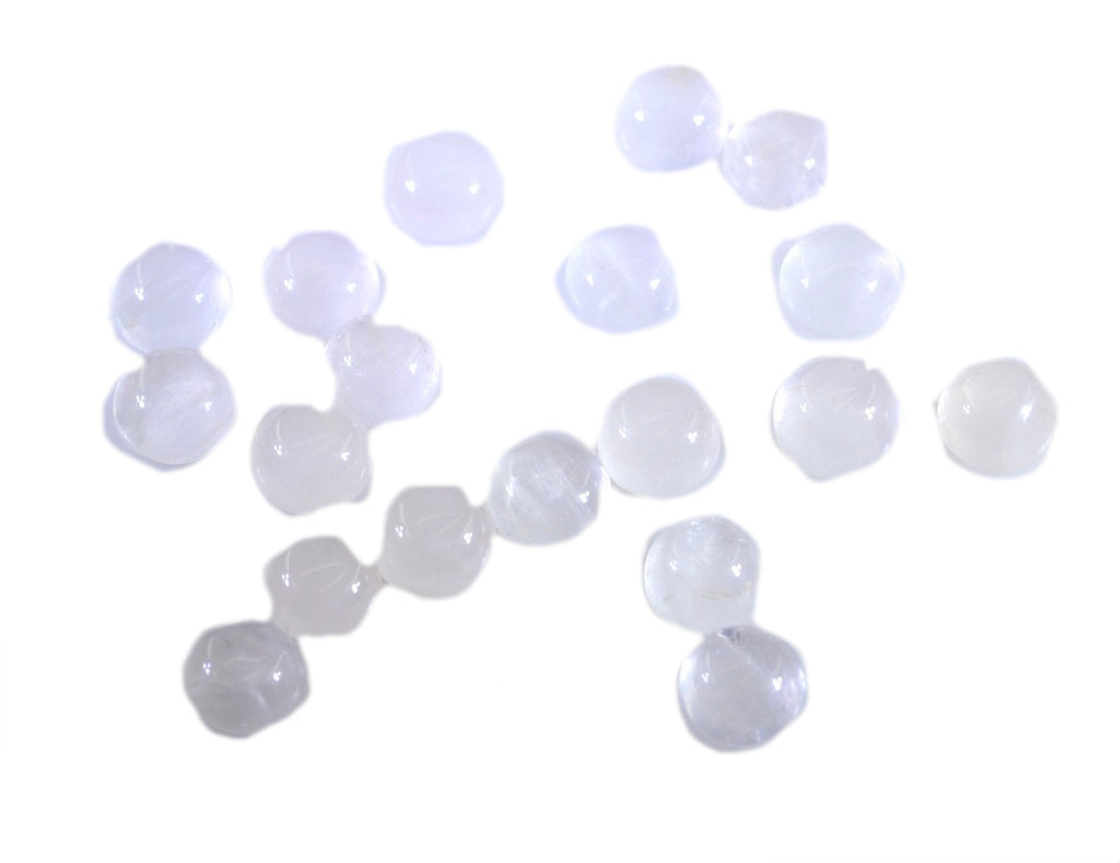 Rose Quartz 10PC Tiny 4x4 MM Round Cabochon Pink Sparkling semi Precious Gems