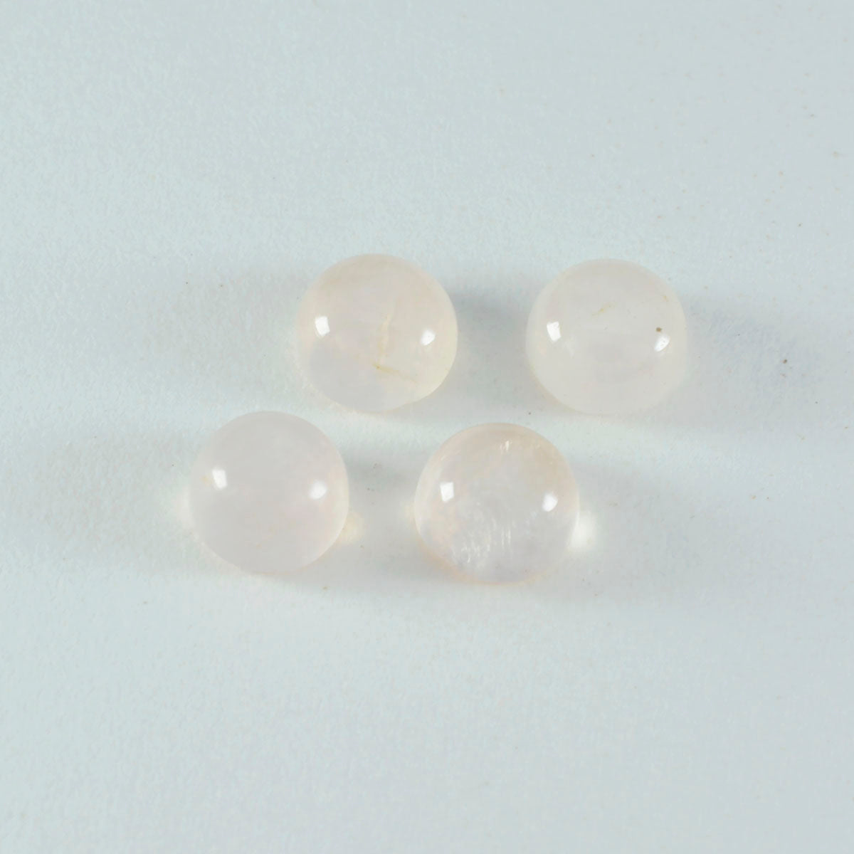Rose Quartz 10PC Tiny 5x5 MM Round Cabochon Pink Polished semi Precious Loose Gems