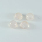 Rose Quartz 10PC Tiny 5x5 MM Round Cabochon Pink Polished semi Precious Loose Gems