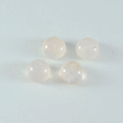Rose Quartz 10PC Tiny 5x5 MM Round Cabochon Pink Polished semi Precious Loose Gems