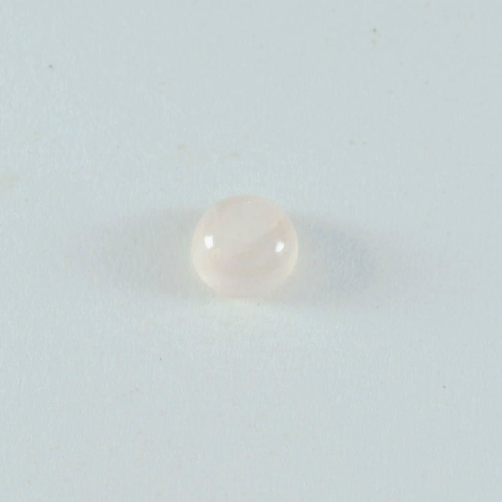 Rose Quartz 1PC Small 8x8 MM Round Cabochon Pink Lustrous semi Precious Semi Precious Gemstone