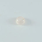 Rose Quartz 1PC Small 8x8 MM Round Cabochon Pink Lustrous semi Precious Semi Precious Gemstone