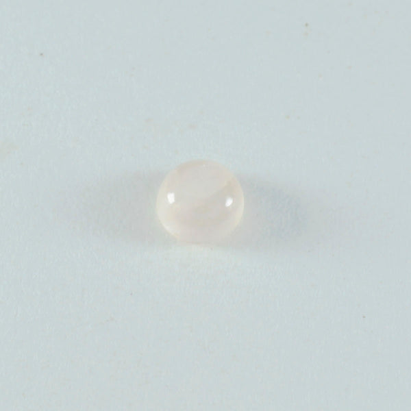 Rose Quartz 1PC Small 8x8 MM Round Cabochon Pink Lustrous semi Precious Semi Precious Gemstone