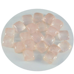 Rose Quartz 1PC Large 10x10 MM Square Cabochon Pink Luster semi Precious Precious Gemstone