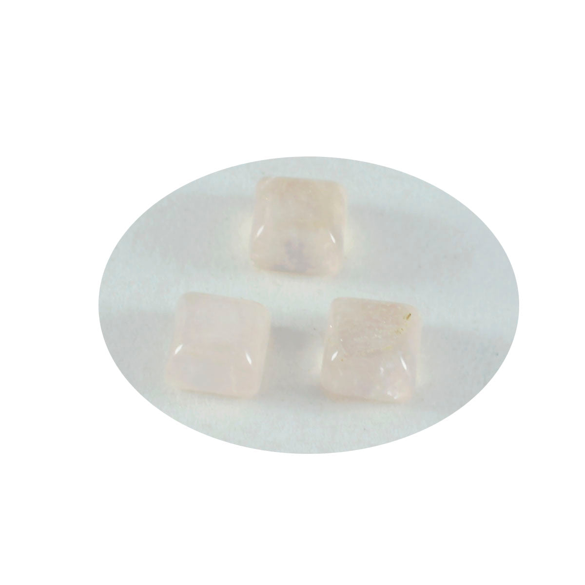 Rose Quartz 1PC Small 7x7 MM Square Cabochon Pink Sparkling semi Precious Loose Gemstone