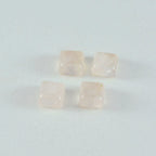 Rose Quartz 1PC Small 8x8 MM Square Cabochon Pink Polished semi Precious Loose Gemstones