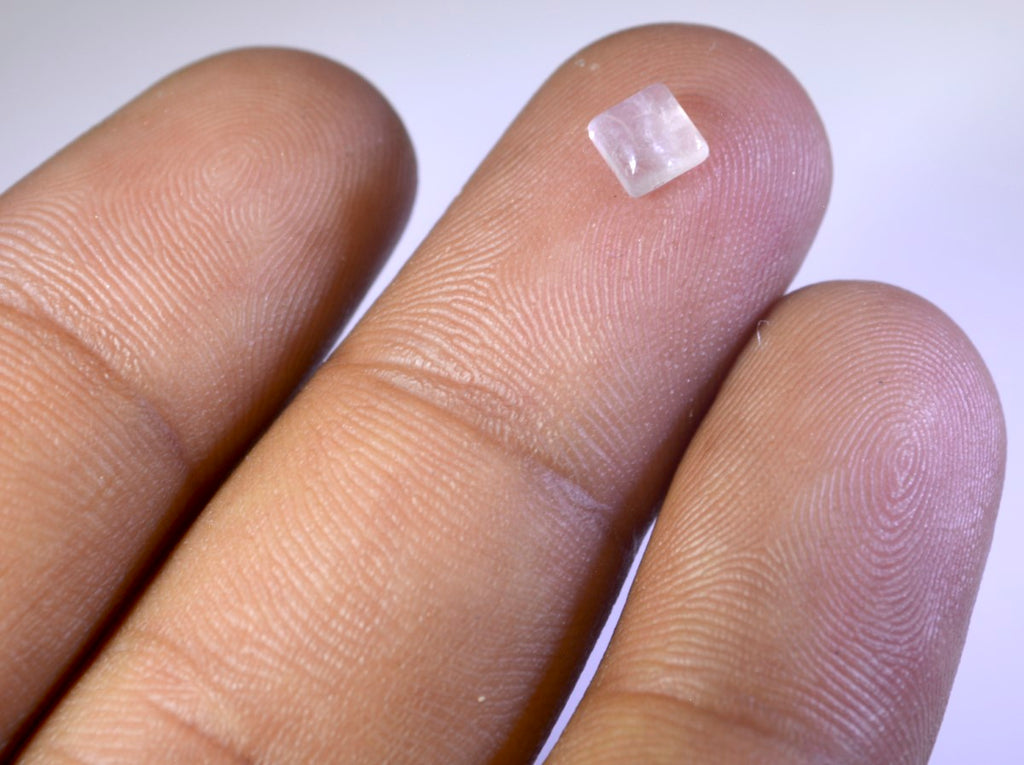 Rose Quartz 10PC Tiny 3x3 MM Square Cabochon Pink Superior semi Precious Semi Precious Gemstone