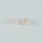 Rose Quartz 10PC Tiny 5x5 MM Square Cabochon Pink Fiery semi Precious Gems