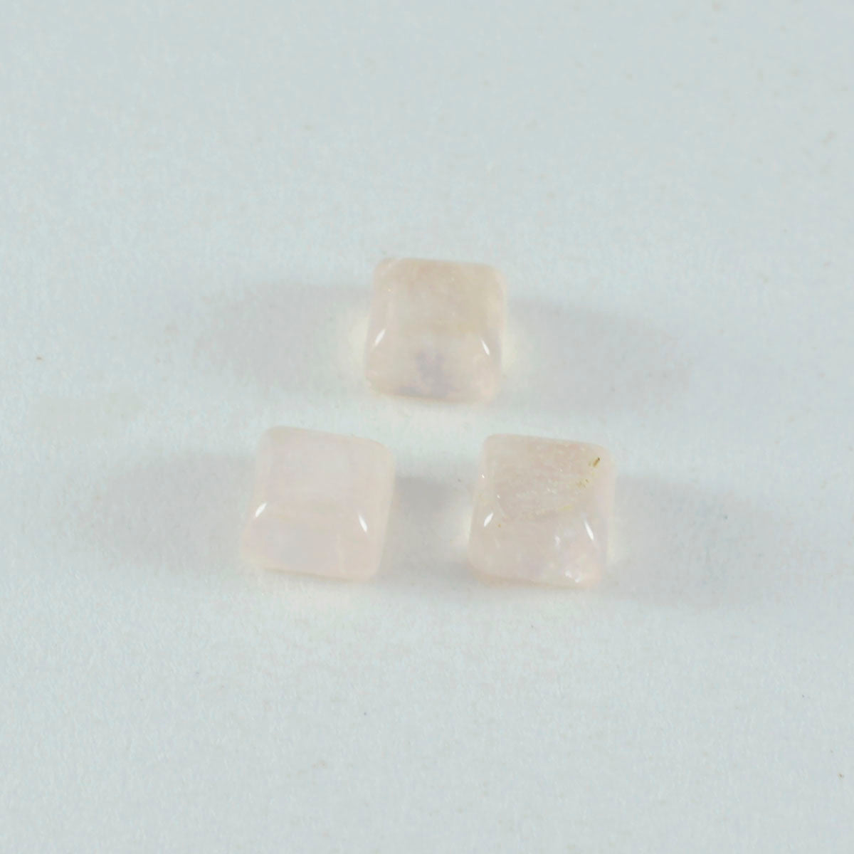 Rose Quartz 1PC Small 7x7 MM Square Cabochon Pink Sparkling semi Precious Loose Gemstone Main image