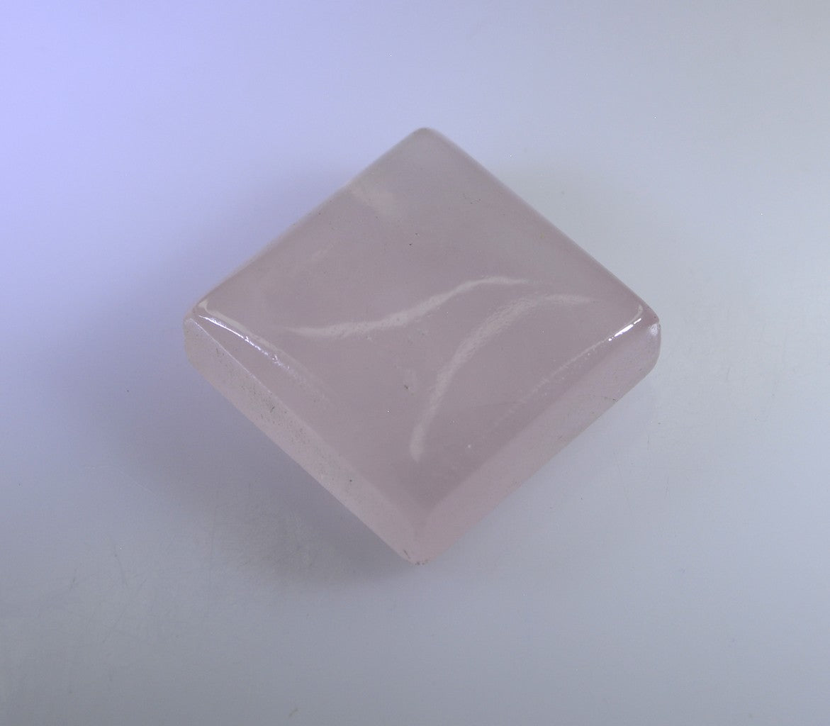 Rose Quartz 1PC Small 7x7 MM Square Cabochon Pink Sparkling semi Precious Loose Gemstone