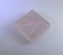 Rose Quartz 1PC Small 7x7 MM Square Cabochon Pink Sparkling semi Precious Loose Gemstone