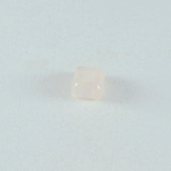 Rose Quartz 1PC Small 8x8 MM Square Cabochon Pink Polished semi Precious Loose Gemstones