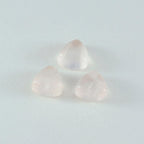 Rose Quartz 1PC Large 10x10 MM Triangle Cabochon Pink Fiery semi Precious Loose Gemstone