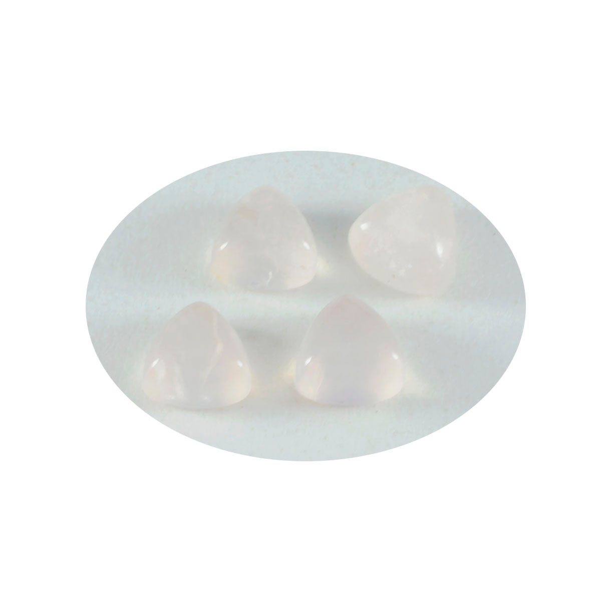 Rose Quartz 1PC Large 11x11 MM Triangle Cabochon Pink Brilliant semi Precious Loose Gemstones