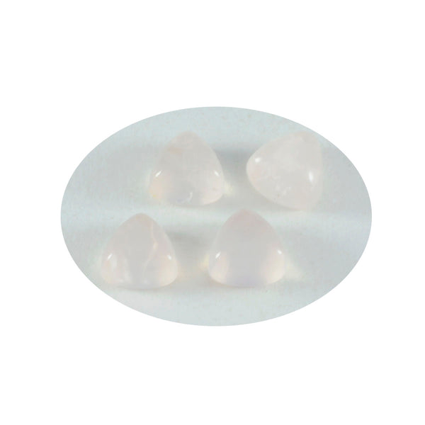 Rose Quartz 1PC Large 11x11 MM Triangle Cabochon Pink Brilliant semi Precious Loose Gemstones