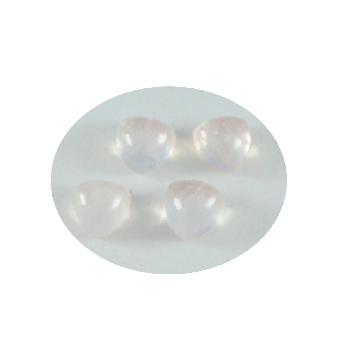 Rose Quartz 1PC Small 8x8 MM Triangle Cabochon Pink Superior semi Precious Gems Secundaire afbeelding