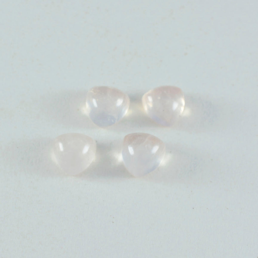 Rose Quartz 1PC Small 8x8 MM Triangle Cabochon Pink Superior semi Precious Gems