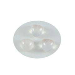 Rose Quartz 1PC Medium 9x9 MM Triangle Cabochon Pink Pure semi Precious Loose Gems