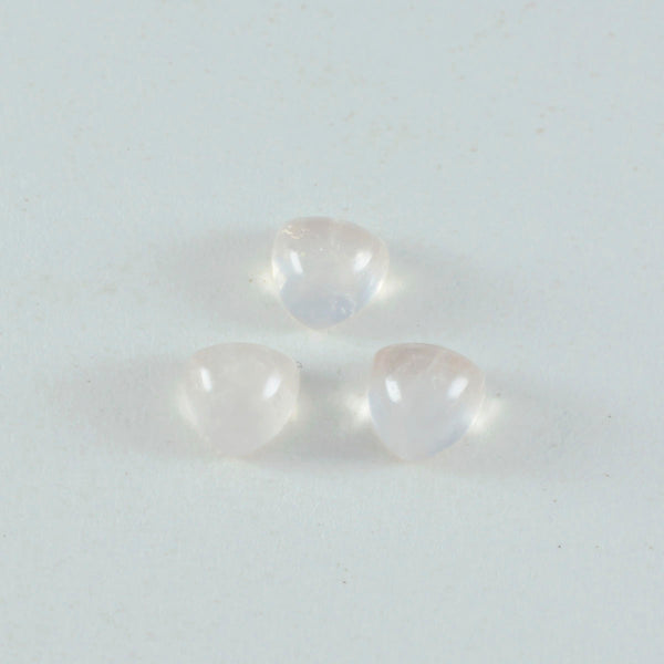 Rose Quartz 1PC Medium 9x9 MM Triangle Cabochon Pink Pure semi Precious Loose Gems