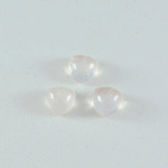 Rose Quartz 1PC Medium 9x9 MM Triangle Cabochon Pink Pure semi Precious Loose Gems