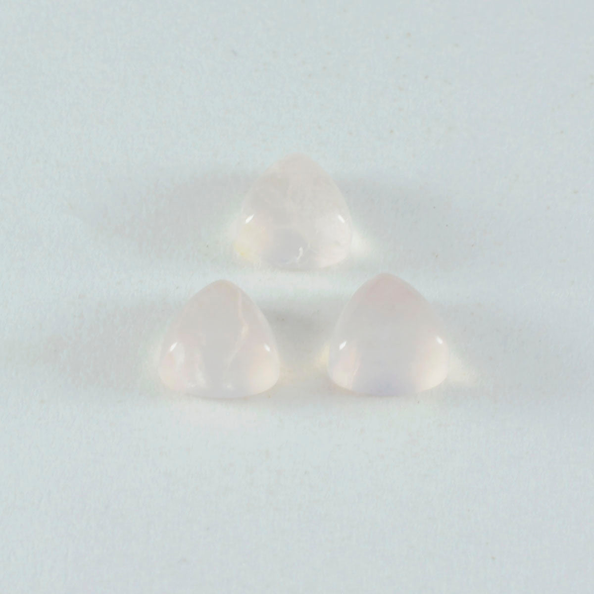 Rose Quartz 1PC Large 11x11 MM Triangle Cabochon Pink Brilliant semi Precious Loose Gemstones