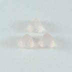 Rose Quartz 1PC Large 11x11 MM Triangle Cabochon Pink Brilliant semi Precious Loose Gemstones