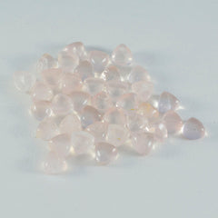 Rose Quartz 1PC Tiny 6x6 MM Triangle Cabochon Pink Natural semi Precious Semi Precious Gemstone