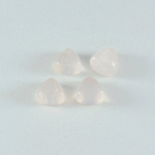Rose Quartz 1PC Small 7x7 MM Triangle Cabochon Pink Genuine semi Precious Precious Gemstone