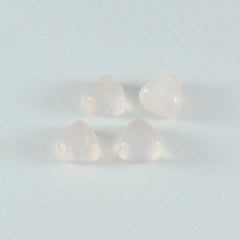 Rose Quartz 1PC Small 7x7 MM Triangle Cabochon Pink Genuine semi Precious Precious Gemstone