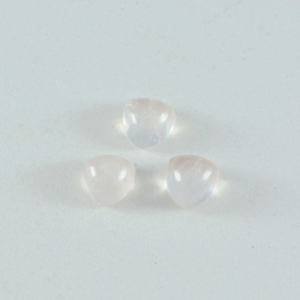 Rose Quartz 1PC Small 8x8 MM Triangle Cabochon Pink Superior semi Precious Gems