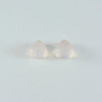 Rose Quartz 1PC Small 8x8 MM Triangle Cabochon Pink Superior semi Precious Gems