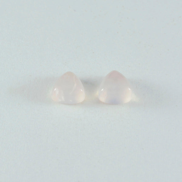 Rose Quartz 1PC Small 8x8 MM Triangle Cabochon Pink Superior semi Precious Gems