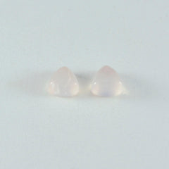 Rose Quartz 1PC Small 8x8 MM Triangle Cabochon Pink Superior semi Precious Gems