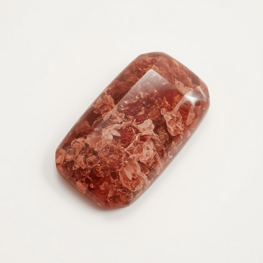 Red Strawberry Quartz 1PC Large 8x16 MM Baguette Cabochon Red Natural semi Precious Gems