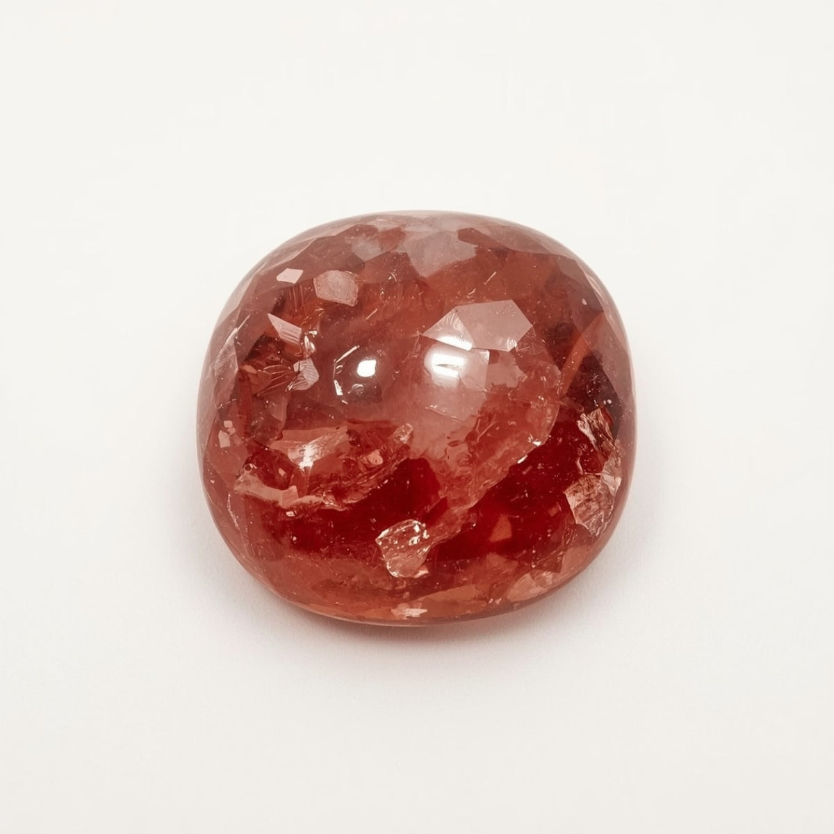 Red Strawberry Quartz 1PC Tiny 6x6 MM Cushion Cabochon Red Brilliant semi Precious Precious Gemstone