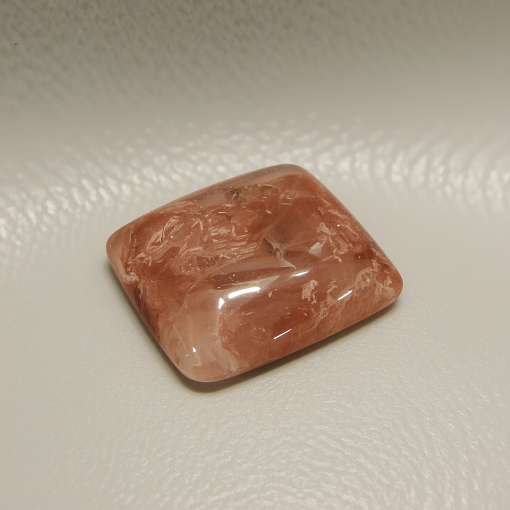 Red Strawberry Quartz 1PC Small 6x8 MM Emerald Cabochon Red Sparkling semi Precious Semi Precious Gemstone