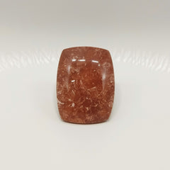 Red Strawberry Quartz 1PC Small 6x9 MM Emerald Cabochon Red Polished semi Precious Precious Gemstone