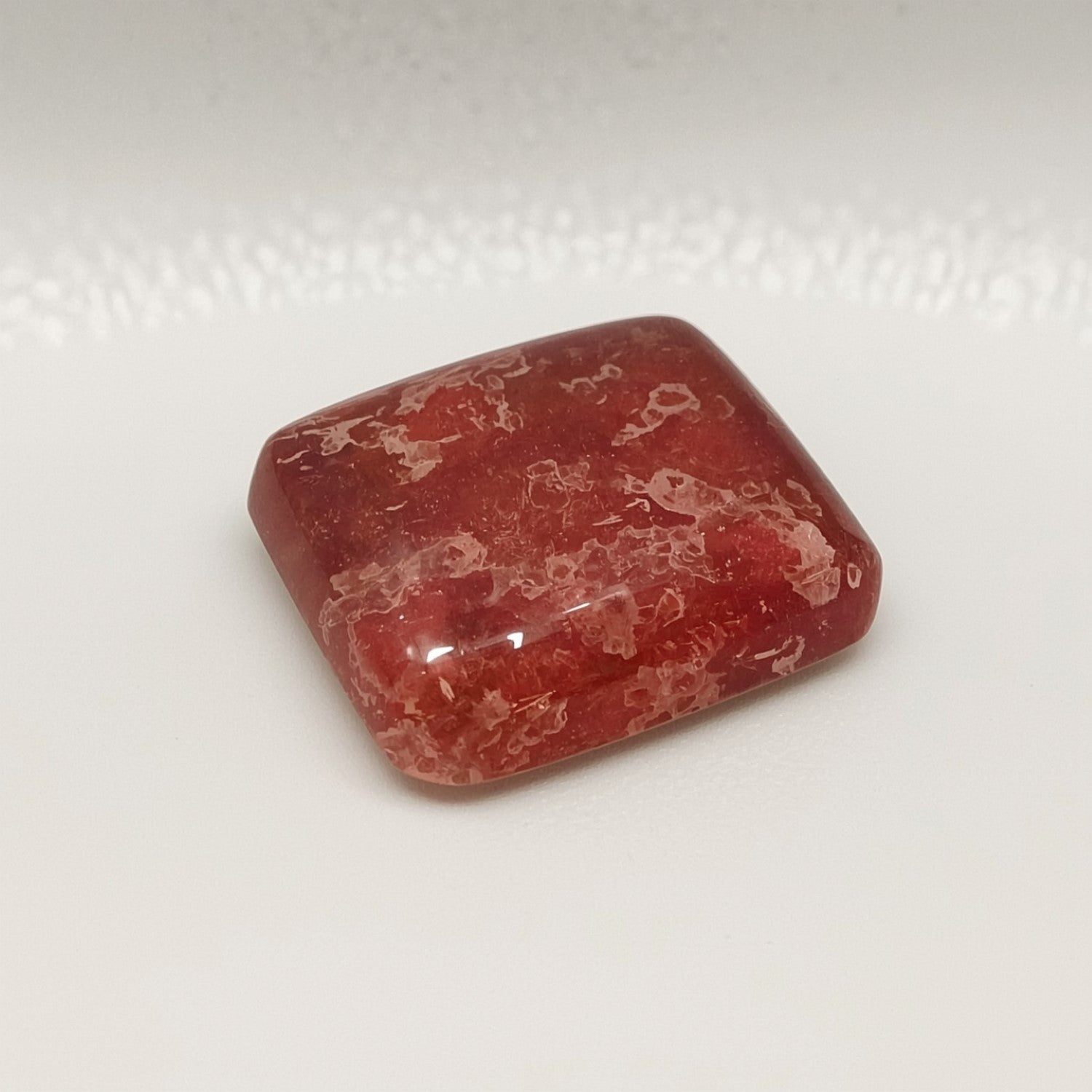 Red Strawberry Quartz 1PC Small 6x9 MM Emerald Cabochon Red Polished semi Precious Precious Gemstone Secondary image