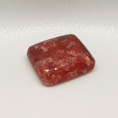 Red Strawberry Quartz 1PC Small 6x9 MM Emerald Cabochon Red Polished semi Precious Precious Gemstone