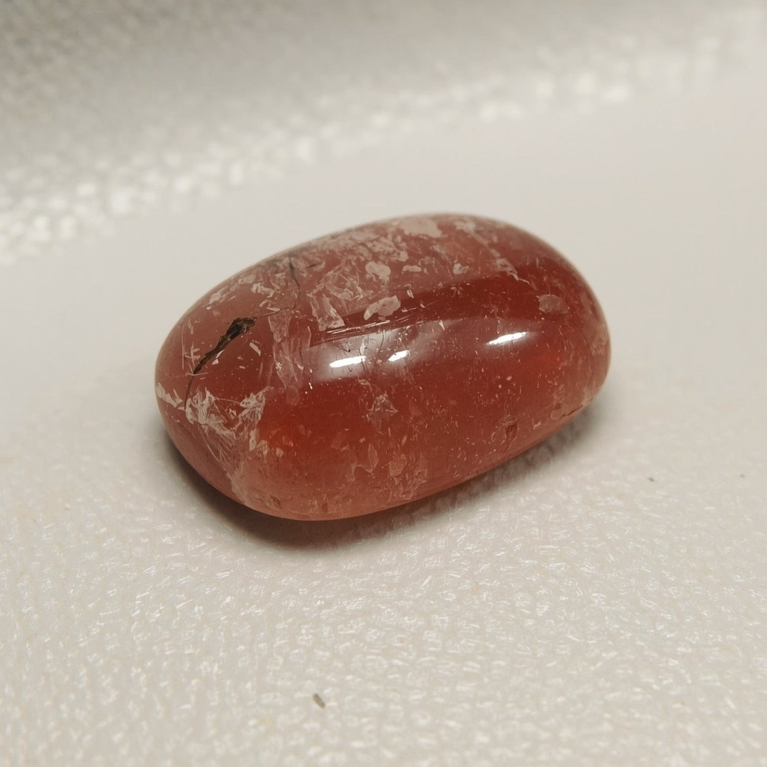Red Strawberry Quartz 1PC Small 7x9 MM Emerald Cabochon Red Splendid semi Precious Gems Sekundär produktbild