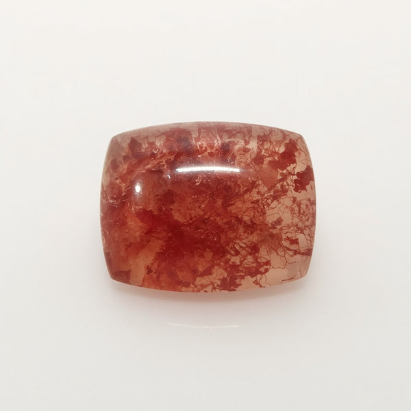 Red Strawberry Quartz 1PC Medium 8x10 MM Emerald Cabochon Red Lustrous semi Precious Loose Gemstone